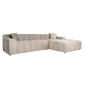 CUBE sofa narożna 3 osobowa prawa velur 235cm / S5137 KHAKI VELVET