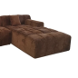 CUBE Sofa narożna 3 osobowa prawa welur 235cm / s5137 LOVELY CINNAMON