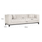 BEAUCHAMP Sofa tapicerowana 255cm / S5134 CREAM UNICORN