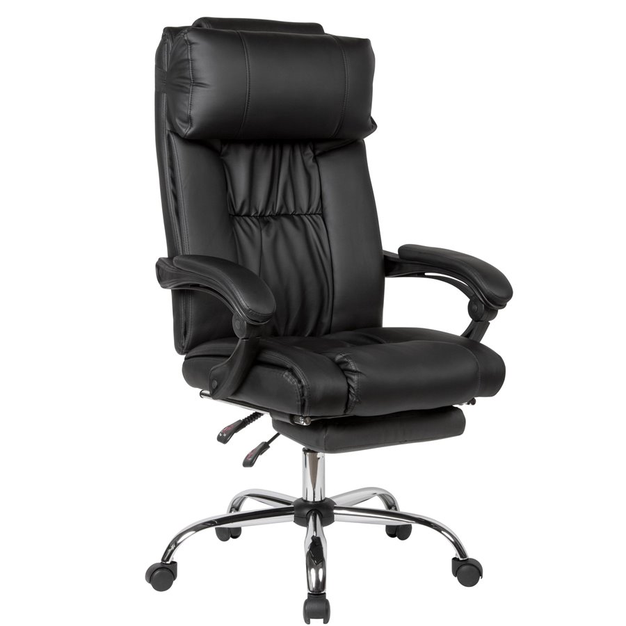 Amstyle Fotel biurowy z rozkładanym podnóżkiem 67cm / SPM1.410