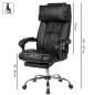 Amstyle Fotel biurowy z rozkładanym podnóżkiem 67cm / SPM1.410