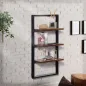 Wohnling Półka wisząca w stylu industrialnym 35 x 70 x 15cm / WL6.719 Wohnling Półka wisząca w stylu industrialnym 35 x 70 x 15cm / WL6.719