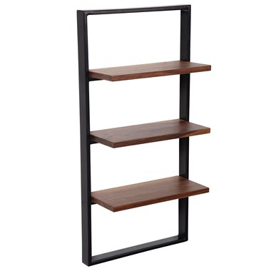 Półka ścienna 35x70x15 cm Sheesham Lite drewno / metal Półka wisząca Industrial | Projekt pływającej półki prostokątnej | Półka 