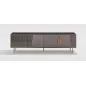 Livin Hill STILIG Szafka RTV grafitowa MDF 200cm / ST101B