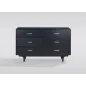 Livin Hill STILIG Komoda czarna z 6 szufladami 140cm / ST306