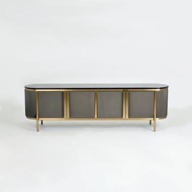 Livin Hill STILIG Szafka RTV grafitowy marmur MDF 200cm / ST382A