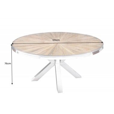 Invicta Stół do jadalni BARRACUDA teak Ø 120cm  / 43622