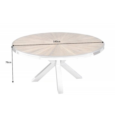 Invicta Stół do jadalni BARRACUDA teak Ø 140cm  / 43623