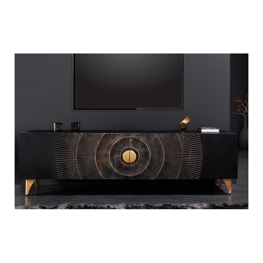 Invicta Szafka RTV GOLDEN SUNSET stojąca mango 180cm / 44303