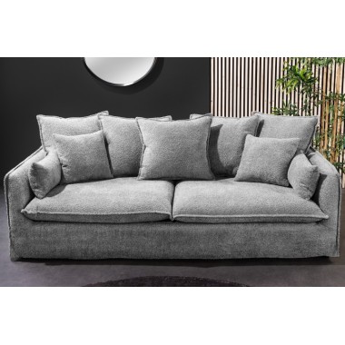 nvicta HEAVEN Sofa 3 osobowa szare boucle 202cm / 44190