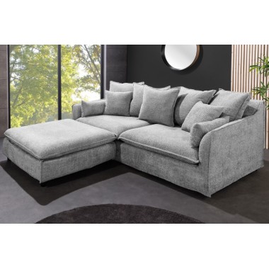 nvicta HEAVEN Sofa 3 osobowa szare boucle 202cm / 44190