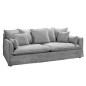 Invicta HEAVEN Sofa 3 osobowa szare Bouclé 202cm / 44190