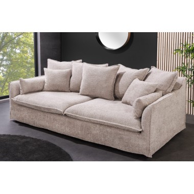 Invicta HEAVEN Sofa 3 osobowa szampański boucle 202cm / 44185