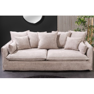 Invicta HEAVEN Sofa 3 osobowa szampański boucle 202cm / 44185