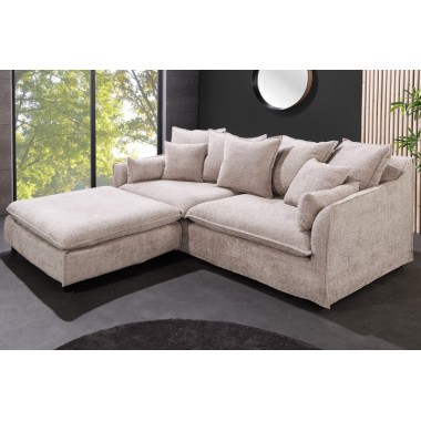 Invicta HEAVEN Sofa 3 osobowa szampański boucle 202cm / 44185