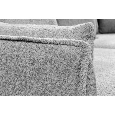 Invicta HEAVEN Sofa narożna szare Bouclé 255cm / 44192