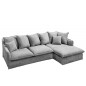 Invicta HEAVEN Sofa narożna szare Bouclé 255cm / 44192