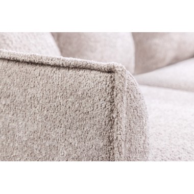 Invicta HEAVEN Sofa narożna szampańskie Bouclé 255cm / 44187