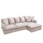 Invicta HEAVEN Sofa narożna szampańskie Bouclé 255cm / 44187