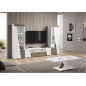 ETNA WHITE Włoska Szafka RTV z oświetleniem LED 158 x 46 x 47cm ETNA WHITE Włoska Szafka RTV z oświetleniem LED 158 x 46 x 47cm