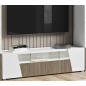 ETNA WHITE Włoska Szafka RTV z oświetleniem LED 158 x 46 x 47cm ETNA WHITE Włoska Szafka RTV z oświetleniem LED 158 x 46 x 47cm