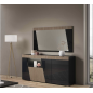 ETNA BLACK Włoska komoda 4 drzwiowa z LED 209 x 85 x 47cm ETNA BLACK Włoska komoda 4 drzwiowa z LED 209 x 85 x 47cm