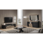ETNA BLACK Włoska komoda 3 drzwiowa z LED 158 x 85 x 47cm ETNA BLACK Włoska komoda 3 drzwiowa z LED 158 x 85 x 47cm