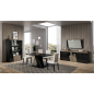 ETNA BLACK Włoska komoda 3 drzwiowa z LED 158 x 85 x 47cm ETNA BLACK Włoska komoda 3 drzwiowa z LED 158 x 85 x 47cm