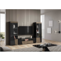 ETNA BLACK Włoska Szafka RTV z oświetleniem LED 158 x 46 x 47cm ETNA BLACK Włoska Szafka RTV z oświetleniem LED 158 x 46 x 47cm