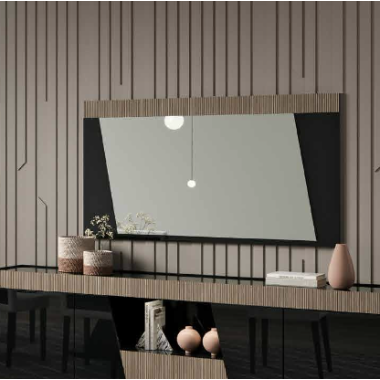 ETNA BLACK Włoskie Lustro 140 x 80 cm