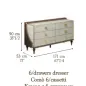ROMANTICA Włoska Komoda 6 szuflad 171cm / Adora ROMANTICA Włoska Komoda 6 szuflad 171cm / Adora