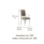 ROMANTICA Włoskie krzesło z podłokietnikiem 62cm / Adora ROMANTICA Włoskie krzesło z podłokietnikiem 62cm / Adora