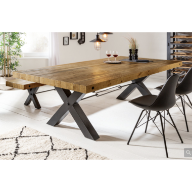 Invicta THOR Stół do jadalni lite sosna vintage brąz 200cm / 43676