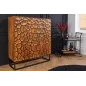 Invicta Komoda wysoka VULCANO czarno brązowa mozaika 100 x 120cm / 44650