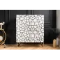 Invicta Komoda wysoka VULCANO czarno biała mozaika 100 x 120cm / 44645