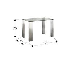 SCHULLER Stół szklany MALIBU 120cm / 876873