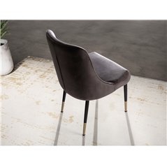 Wohnling Krzesło tapicerowane PARIS MODERN szare 49cm / WL6.996