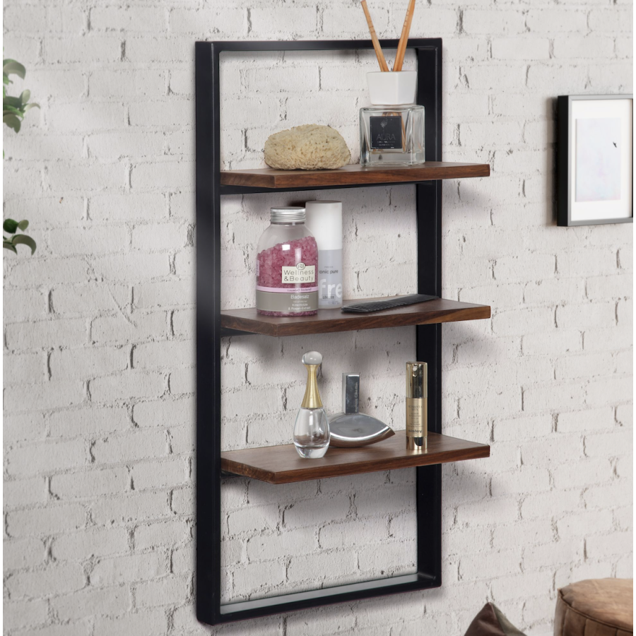 Wohnling Półka wisząca w stylu industrialnym 35 x 70 x 15cm / WL6.719 Wohnling Półka wisząca w stylu industrialnym 35 x 70 x 15cm / WL6.719