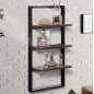 Wohnling Półka wisząca w stylu industrialnym 35 x 70 x 15cm / WL6.719 Wohnling Półka wisząca w stylu industrialnym 35 x 70 x 15cm / WL6.719