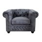 Invicta CHESTERFIELD Fotel antyczny szary 105cm / 37389 Invicta CHESTERFIELD Fotel antyczny szary 105cm / 37389