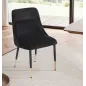 Wohnling Krzesło tapicerowane PARIS MODERN czarne 49cm / WL6.997