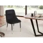 Wohnling Krzesło tapicerowane PARIS MODERN czarne 49cm / WL6.997