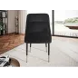 Wohnling Krzesło tapicerowane PARIS MODERN czarne 49cm / WL6.997