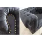 Invicta CHESTERFIELD Fotel antyczny szary 105cm / 37389