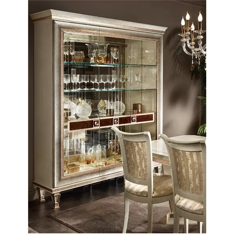 DOLCE VITA Włoskie lustro L drewniana rama 182 x 116cm / ArredoClassic DOLCE VITA Włoskie lustro L drewniana rama 182 x 116cm / ArredoClassic