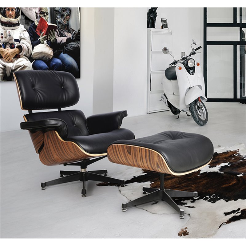 Schuller Fotel relaksacyjny z podnóżkiem EAMES 87cm / 448370