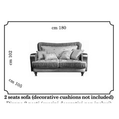 DOLCE VITA Włoska sofa 2 osobowa 180cm / ArredoClassic