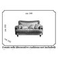 DOLCE VITA Włoska sofa 2 osobowa 180cm / ArredoClassic