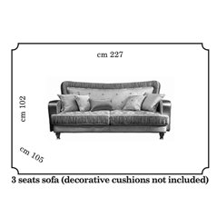 DOLCE VITA Włoska sofa 3 osobowa 227cm / ArredoClassic