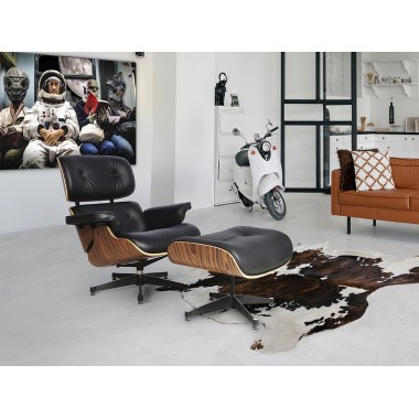 Schuller Fotel relaksacyjny z podnóżkiem EAMES 87cm / 448370